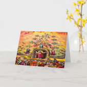 Hemelpoort Jezus omhelsd door engelen Kaart (Gele Bloem)