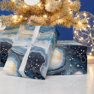 Hemels Agaat Abstracte Planeet Steen Cadeaupapier
