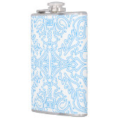 Hemels Azuurblauw Getij Heupfles (Links)