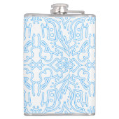 Hemels Azuurblauw Getij Heupfles (Achterkant)