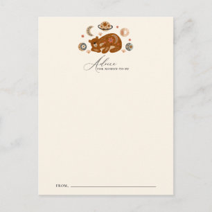 Hemels Beer Thema Baby shower Advies Kaart