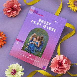 Hemels BEEST MOEDER OOIT Moederdag Foto Feestdagen Kaart