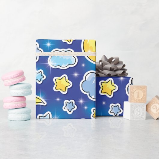 Hemels Blauw Sky Wrapping Papier (Baby Shower)