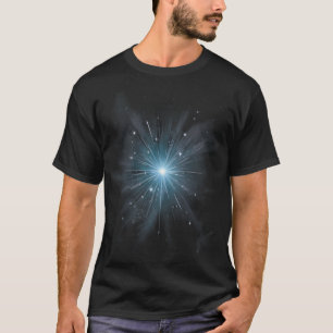 Hemels Blauwe Steruitbarsting Kosmisch Licht T-shirt