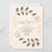  hemels botanisch Baby shower Kaart (Voorkant)