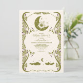  hemels botanisch Baby shower Kaart (Staand voorkant)