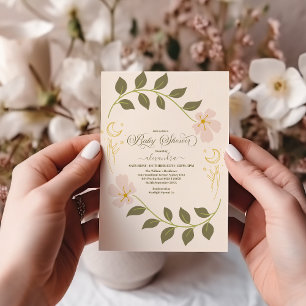  hemels botanisch Baby shower Kaart