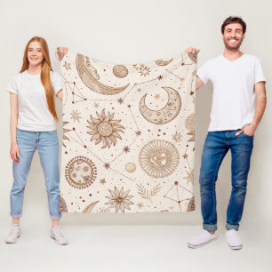 Hemels botanisch patroon (2) fleece deken