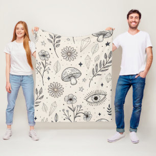 Hemels botanisch patroon (3) fleece deken