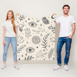 Hemels botanisch patroon (5) fleece deken