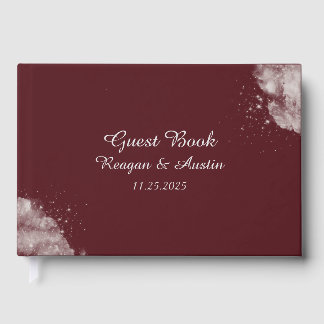 Hemels Burgundy Starlight Gastboek Gastenboek