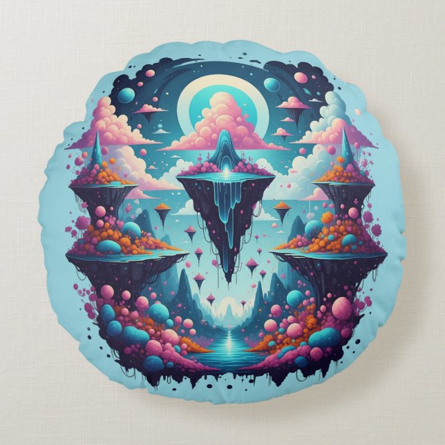 hemels droomlandschapskussen rond kussen (Voorkant)