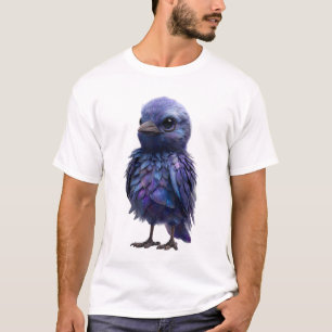 Hemels Galaxy Gevederd Paarse Vogel Mannen T-shirt