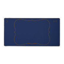 Hemels Geleerde Marineblauwe Bureaumat met Initial