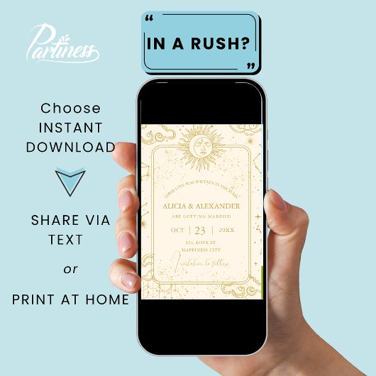 Hemels Geschreven in de sterren Bewaar de datum Kaart