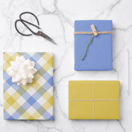 Hemels Gingham Inpakpapier Vel