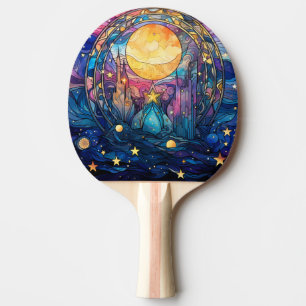 Hemels Glas in lood Ping Pong Paddle Tafeltennisbatje