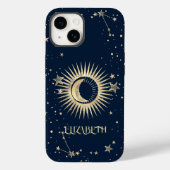 Hemels Goud Zon En Maan Sterren Case-Mate iPhone Case (Achterkant)