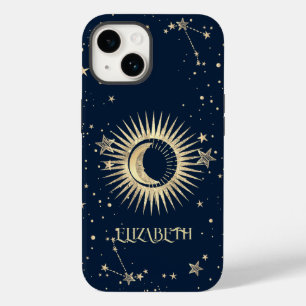 Hemels Goud Zon En Maan Sterren Case-Mate iPhone 14 Hoesje