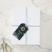 Hemels goud Zon,Maan,Sterren Nachtelijke hemel Cadeaulabel (Met Touw)