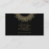 Hemels Goud Zwarte Zon Maan  Visitekaartje (Achterkant)