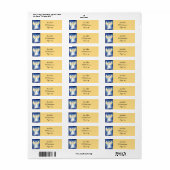 Hemels handgeschilderde engel etiket (Full Sheet)