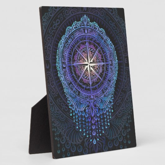 Hemels kompas Mandala Fotoplaat (Zijkant)