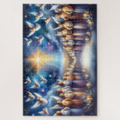 Hemels koor onder de ster van Bethlehem Legpuzzel (Verticaal)