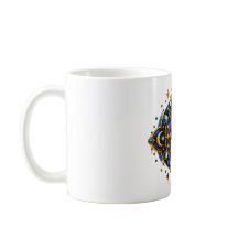 Hemels Kosmisch Embleem Goud Blauw Mystiek Symbool