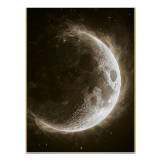 Hemels lichaam l -- Maan wandkunst Perfect Poster