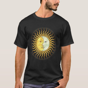 Hemels Lichaam Zon Sikkelmaan Boho Esthetiek Als T-shirt