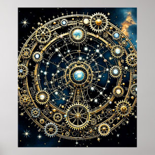 Hemels mechanisme Kosmische Kunst Poster