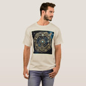 Hemels mechanisme Kosmische Kunst T-shirt (Voorkant volledig)