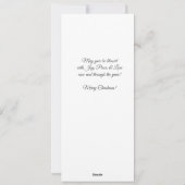 Hemels meisje engel met rozenkrans 2019 kalender feestdagenkaart (Achterkant)