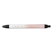 Hemels Monogram Yogaleraar | Blush Roze Zwarte Inkt Pen (Voorkant)