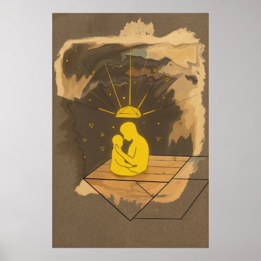 Hemels omhelzen – Aangepaste herdenkingsposter Poster (Voorkant)