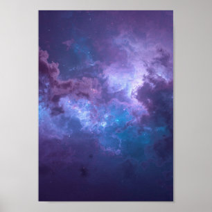 Hemels Opalescente Nevel Pruim Muurkunst Poster
