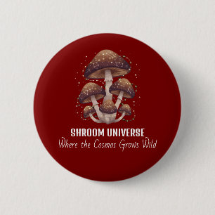 Hemels Paddenstoelen Sterrenbeeld Universum Ronde Button 5,7 Cm