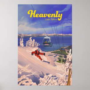 Hemels Reisposter Skigebied Lake Tahoe Poster