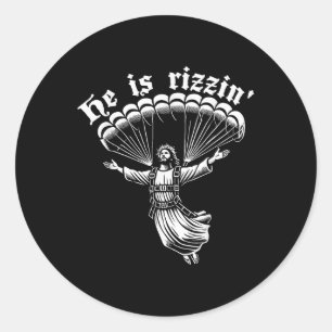 Hemels Springen Hemelse Springer Jezus Christus Ri Ronde Sticker