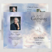 Hemels Uitvaartprogramma Sjabloon (Voorkant / Achterkant)