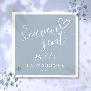 Hemels Verzonden Script Stof Blauw Jongen Baby Sho Servet