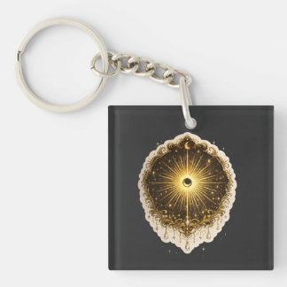 Hemels Zon Maan Symbool Heilig Kosmisch Evenwicht Sleutelhanger