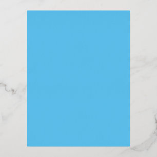 Hemelsblauw #5EC5F3, Blauwe Hosta Folie Feestdagen Briefkaart