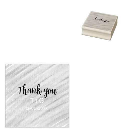 Hemelsblauw dank je naam koppel datum jaar tekst 	rubberstempel (Gestempeld)