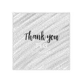 Hemelsblauw dank je voeg koppel naam datum jaar te rubberstempel (Afrduk)