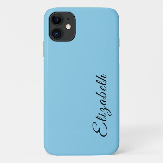 Hemelsblauw Effen kleur | Minimalistische elegante Case-Mate iPhone Case (Achterkant)