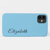 Hemelsblauw Effen kleur | Minimalistische elegante Case-Mate iPhone Case (Achterkant (horizontaal))