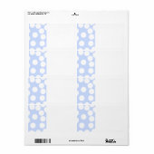 Hemelsblauw met grote witte stippen. etiket (Full Sheet)