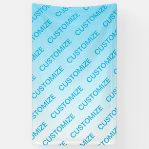 Hemelsblauw (veranderlijke kleur!) Ombre & Tekstpa Spandoek